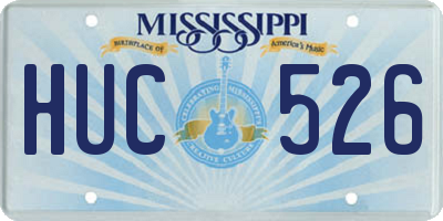MS license plate HUC526