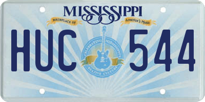 MS license plate HUC544