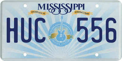 MS license plate HUC556