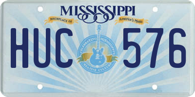 MS license plate HUC576