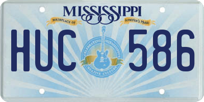 MS license plate HUC586