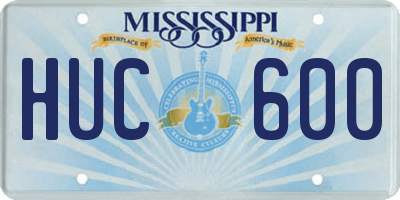 MS license plate HUC600
