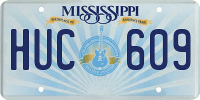 MS license plate HUC609