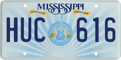 MS license plate HUC616