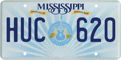 MS license plate HUC620