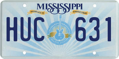 MS license plate HUC631