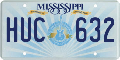 MS license plate HUC632