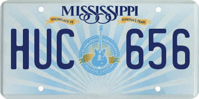 MS license plate HUC656