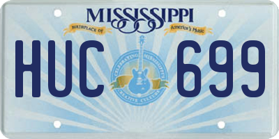 MS license plate HUC699