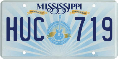 MS license plate HUC719