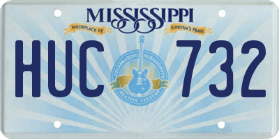 MS license plate HUC732