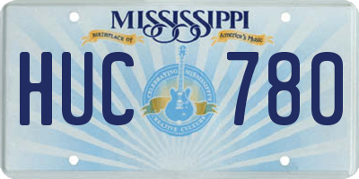 MS license plate HUC780