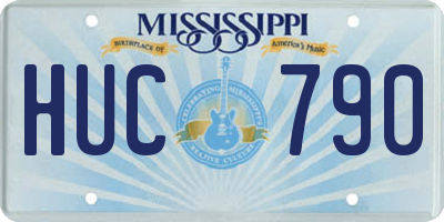 MS license plate HUC790