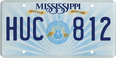 MS license plate HUC812