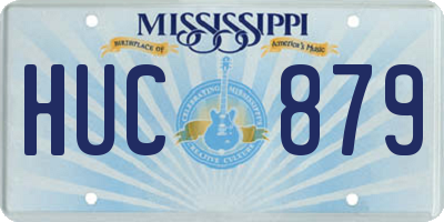 MS license plate HUC879