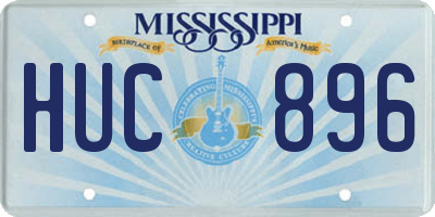 MS license plate HUC896