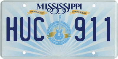 MS license plate HUC911