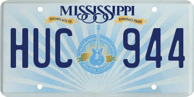 MS license plate HUC944