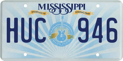 MS license plate HUC946