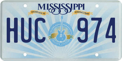 MS license plate HUC974