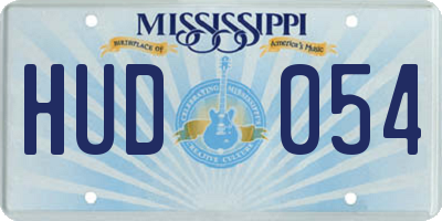 MS license plate HUD054