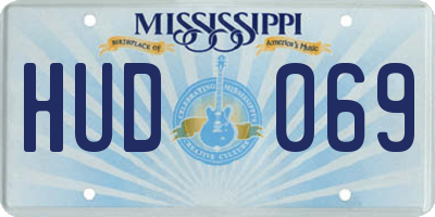 MS license plate HUD069