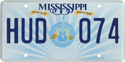 MS license plate HUD074