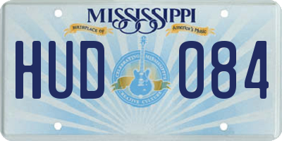 MS license plate HUD084