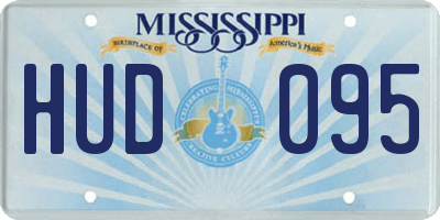 MS license plate HUD095