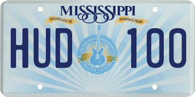 MS license plate HUD100