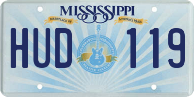 MS license plate HUD119
