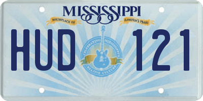 MS license plate HUD121