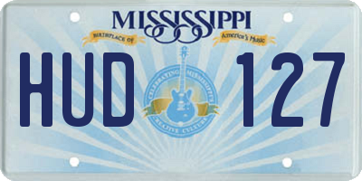 MS license plate HUD127