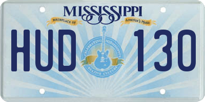 MS license plate HUD130