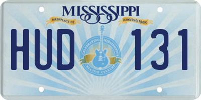 MS license plate HUD131