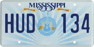 MS license plate HUD134