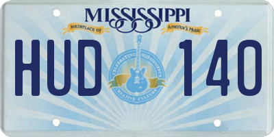 MS license plate HUD140