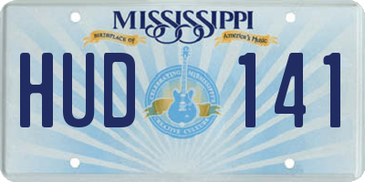 MS license plate HUD141