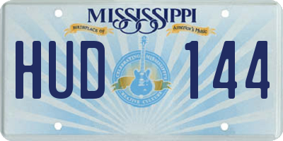 MS license plate HUD144