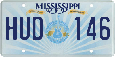 MS license plate HUD146