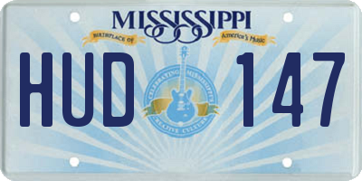 MS license plate HUD147