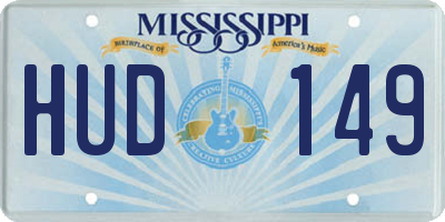 MS license plate HUD149