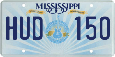 MS license plate HUD150