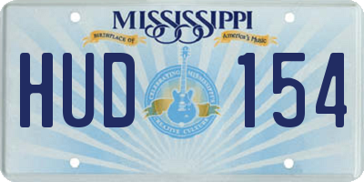 MS license plate HUD154