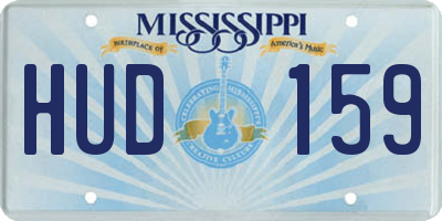 MS license plate HUD159