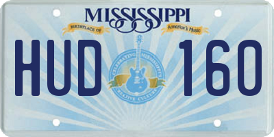 MS license plate HUD160
