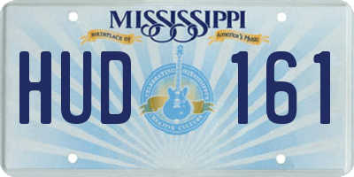 MS license plate HUD161