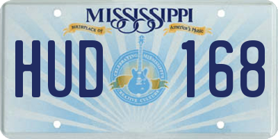MS license plate HUD168