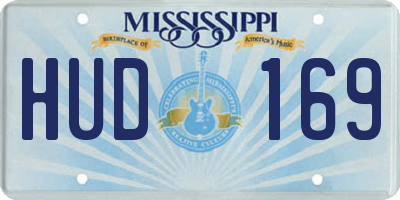 MS license plate HUD169