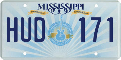 MS license plate HUD171